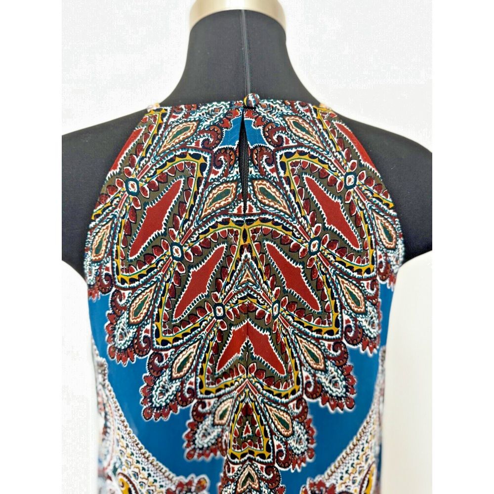 INC Halter Paisley Handkerchief Hem Dress Lined International Concepts Summer 6 - Picture 5 of 13